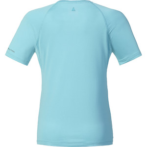 2021 Musto Femme Evo Sunblock Tee-shirt  Manches Courtes 2.0 81161 - Curaao Bleu